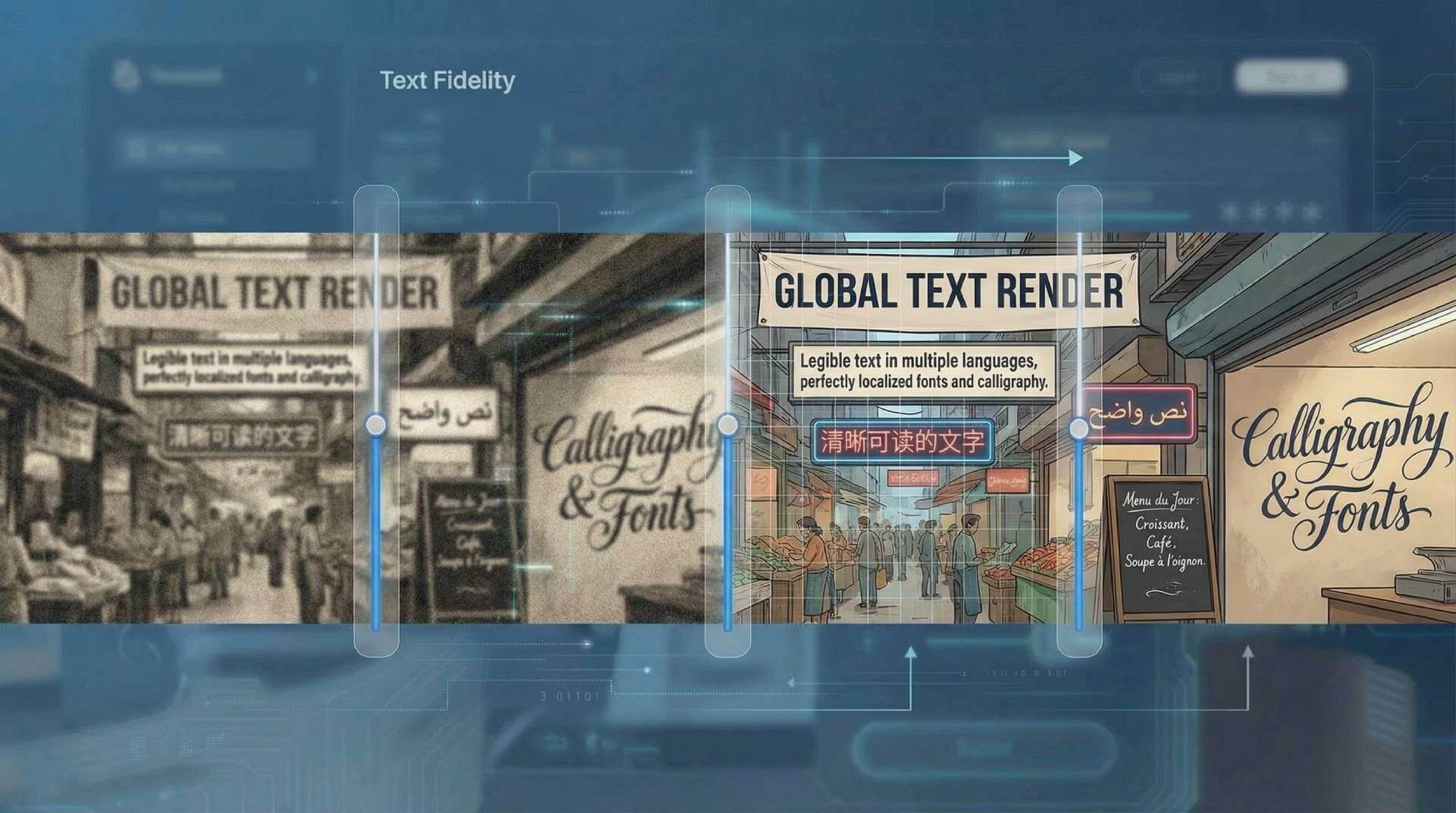 Legible Text in Multiple Languages
